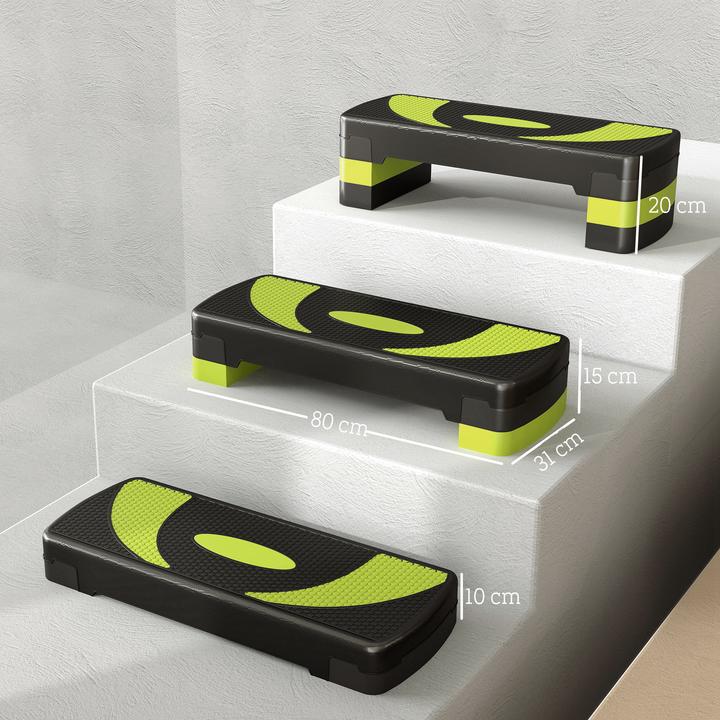 Actual product image Homcom Steppbrett Kunststoff Schwarz+Grün