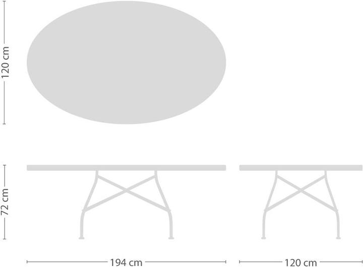 Produktbild Kartell Glossy Tisch (194 x 120 x 72 cm)