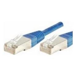 Exertis Connect Patchkabel F/UTP, CAT.6a, blau, 20,0 m Für 10 Gigabit/s, mit besonders schmalem Knickschutz (F/UTP, CAT6...