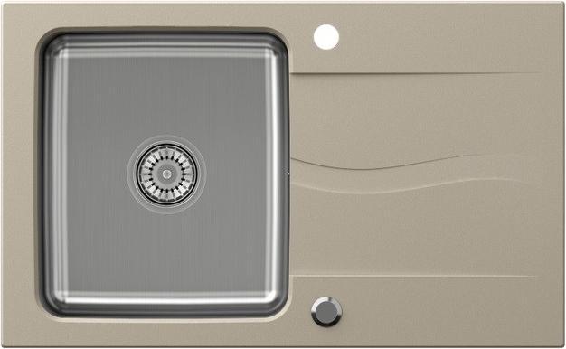 Actual product image Steiner MICHAEL 111 Fusion Steingran Hybrid Plus beige with steel chamber (780x480x190) with hand-held sipho