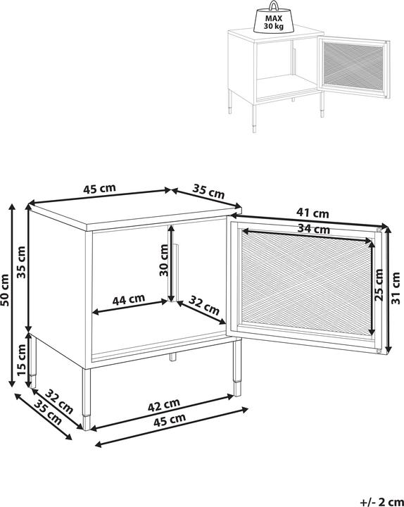 Actual product image Beliani Ossett (45 x 35 x 50 cm)