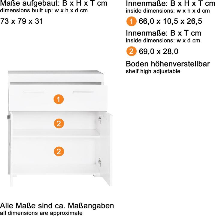 Productafbeelding Trendteam Amanda (73 x 31 x 79 cm)