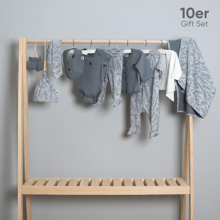 Produktbild TotsTale Premium 10-teiliges Geschenkset aus Bio-Baumwolle – Erstausstattung für Neugeborene (50, 56, 62, 68)