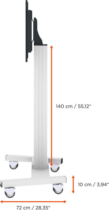 Immagine prodotto Celexon Carrello espositivo Professional Plus Fisso-42100-LP Paesaggio/Portrait (100", 120 kg)