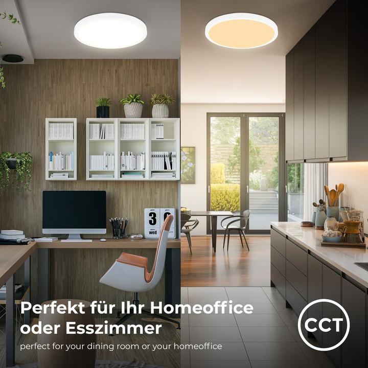 Produktbild B.K.Licht WiFi TUYA + Bluetooth RGB/W CCT LED panel, LED/21W (2100 lm)