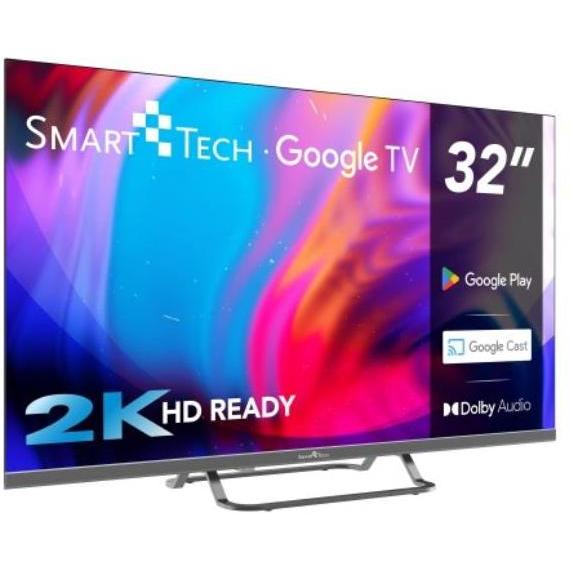 Smart Tech 32 HD Google TV (32HG01V), Box per lo streaming, Nero