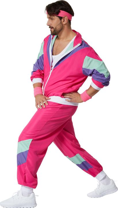 Produktbild tectake Herrenkostüm Retro 80er 90er Jahre Jogginganzug (M)