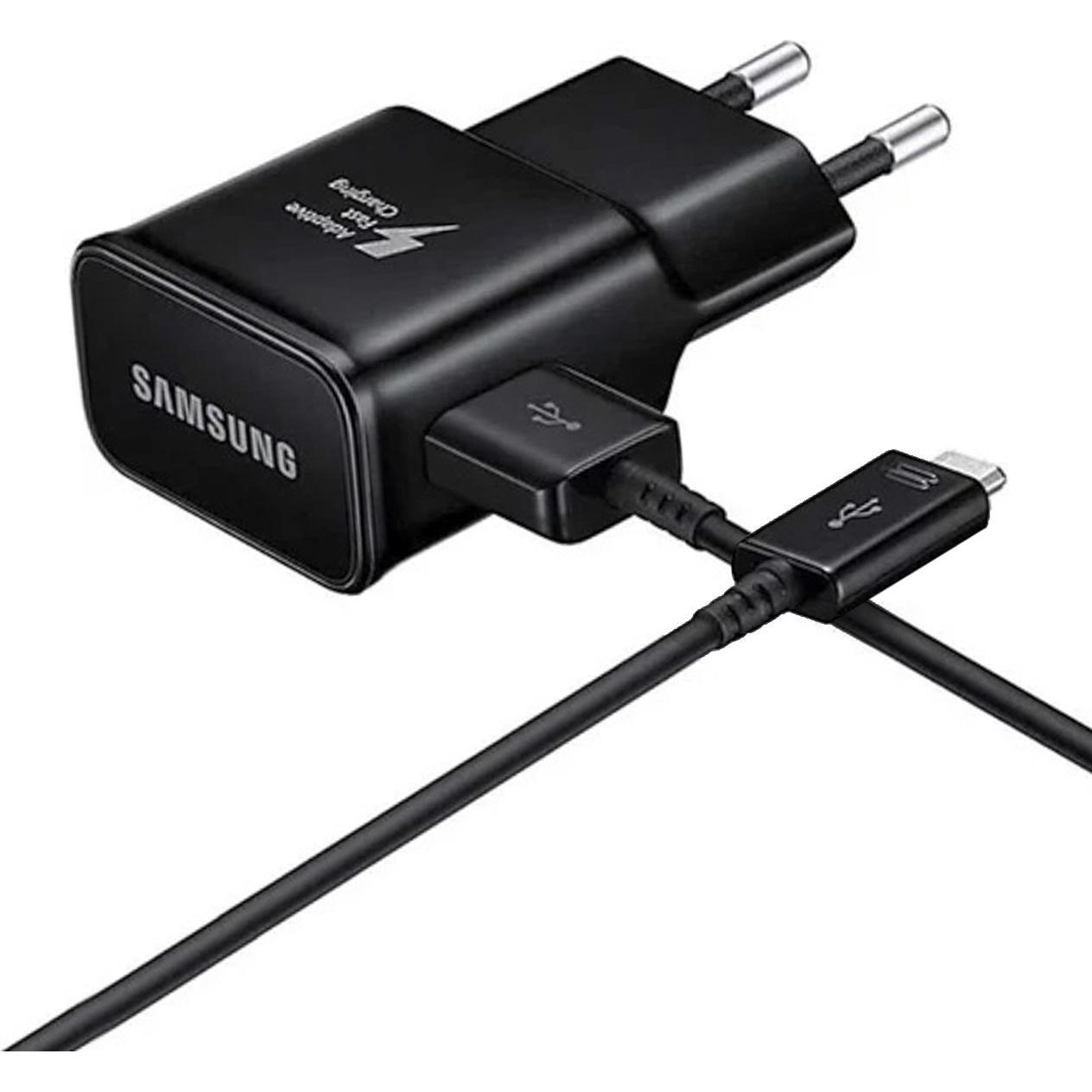 Samsung EP-TA200EBE Fast Charger Set With EP-DR140ABE Cable (15 W), Caricatore USB, Nero