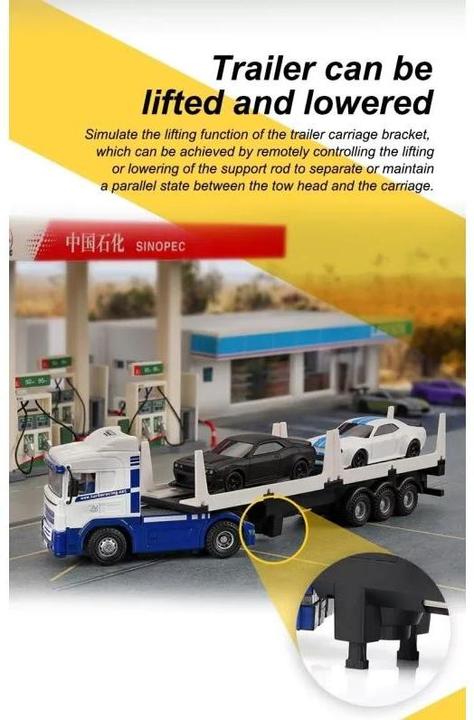 Immagine prodotto Turbo Racing Camion C50 con rimorchio bianco, 1:76, RTR (RTR pronto all'uso)