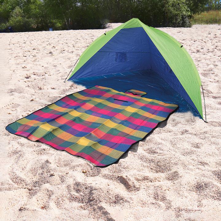 Produktbild Idena Reisestrandmuschel Riva 240x125x125cm UV 60+ (1.09 kg, 4 Personen)