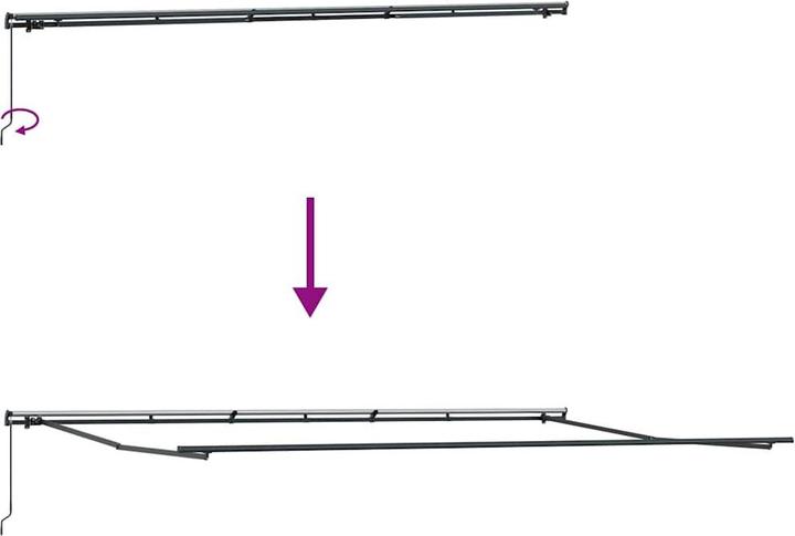 Actual product image vidaXL Einziehbare Markise (6 m)