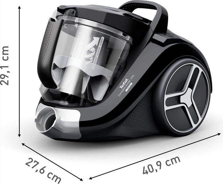Actual product image Tefal Compact Power XXL 900 W bez maisina melna - Puteklu sucejs TW4B75 (3221616113367)