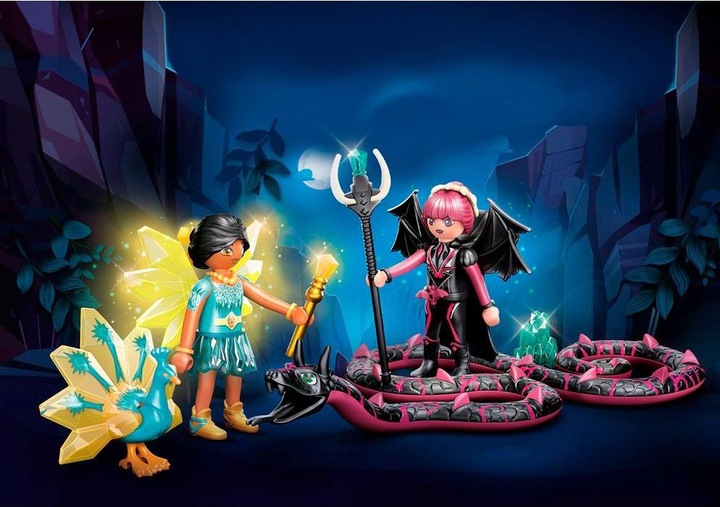 Produktbild Playmobil Crystal Fairy und Bat Fairy mit Seelentieren (70803, Playmobil Ayuma)