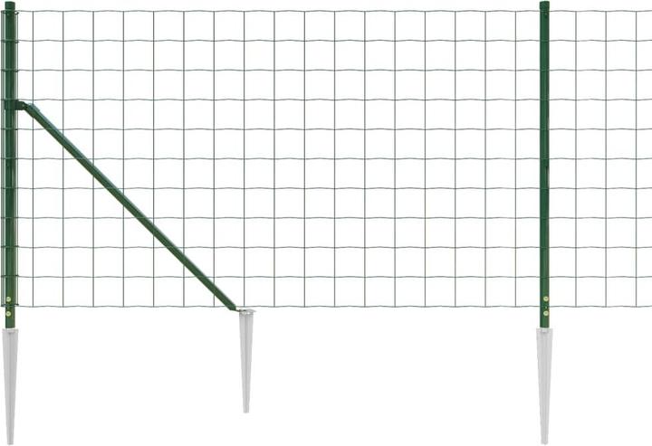 Actual product image vidaXL Chain link fence with ground sockets Fence Garden fence Chain link green