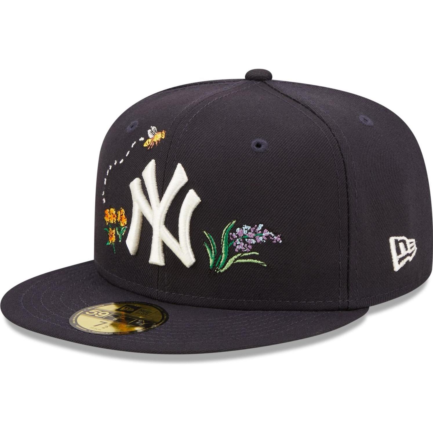 New Era, Herren, Cap, 59Fifty Cap - WATER FLORAL New York Yankees - 7 5/8, Blau, (7 5/8)