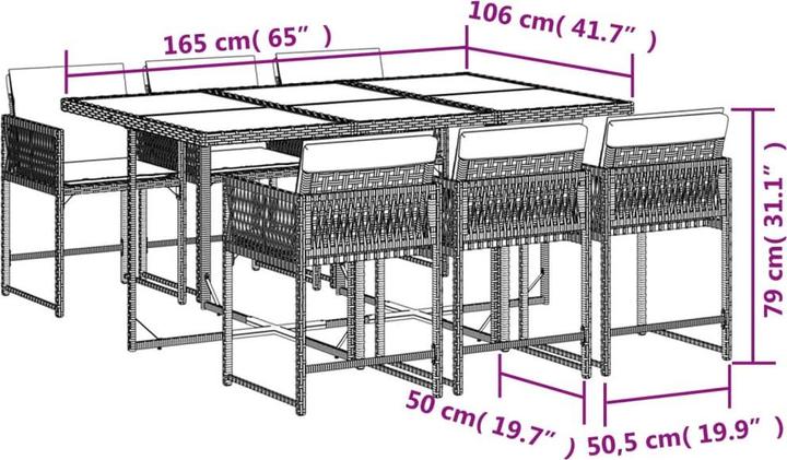 Produktbild vidaXL Garten Essgruppe