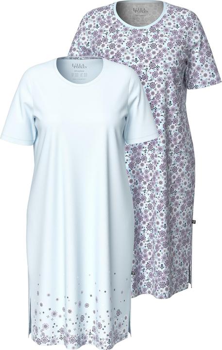 Actual product image Ulla Popken 2 Pack of Sleep Tees- Snow Kissed Flowers (46, 48)