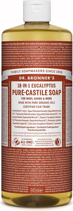 Actual product image Dr. Bronner's 18-IN-1 Eucalyptus (Liquid soap, 945 ml)