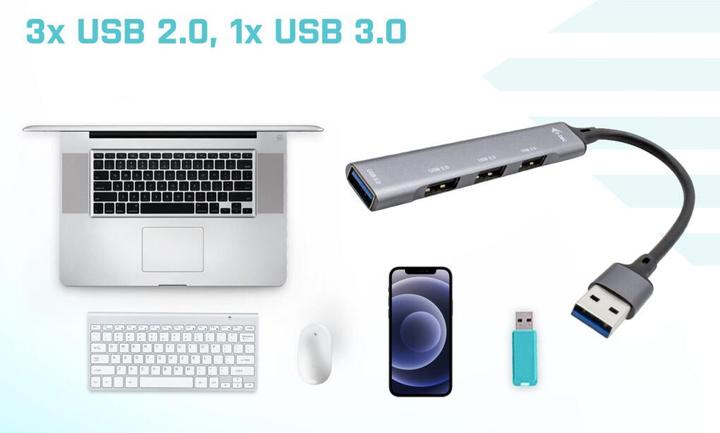 Produktbild i-tec U3hubmetalmini4 (USB-A, 4 Ports)