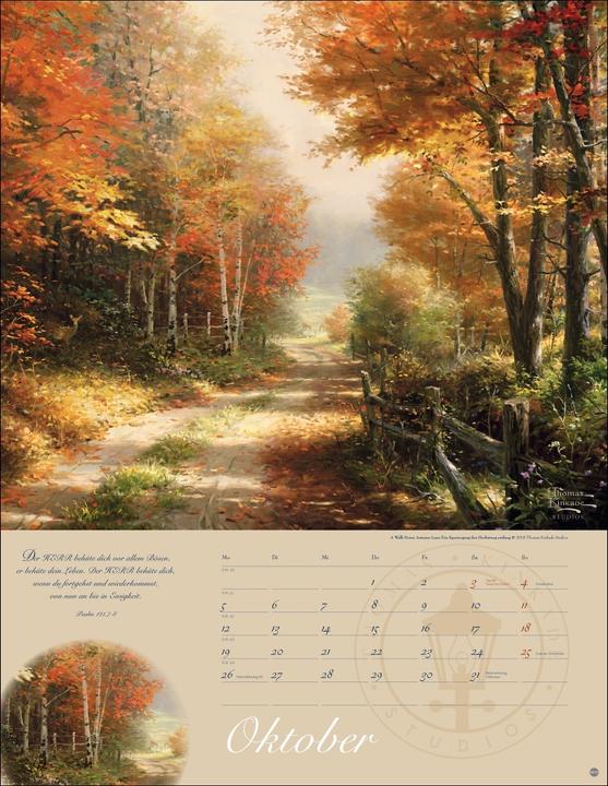 Actual product image Thomas Kinkade: Land im Licht Kalender 2026 (34 x 44 cm)