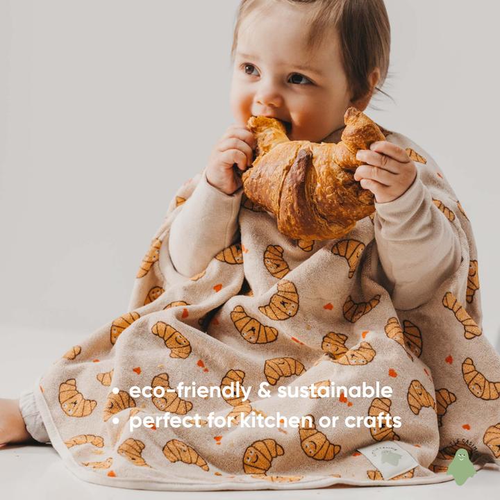 Produktbild Little Casimir Lätzchen mit Ärmeln – wasserdicht, saugfähig & verstellbar, für Babys 6M-4J (6 Monate)