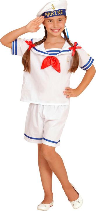 Actual product image Widmann KLASSISCHER MATROSE (Oberteil, Shorts, Hut), 116 cm / 4-5 Years (116)