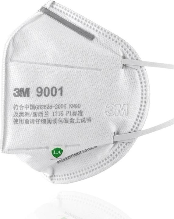 Actual product image 3M 50x 9001 Respirator, KN90 Standard (50 x)