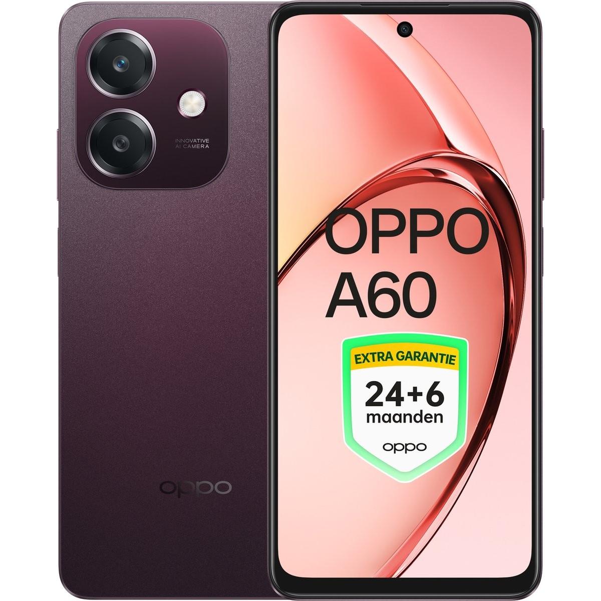 OPPO A60 5G (128 GB, Schwarz-Rot, 6.67", 5G), Smartphone, Schwarz