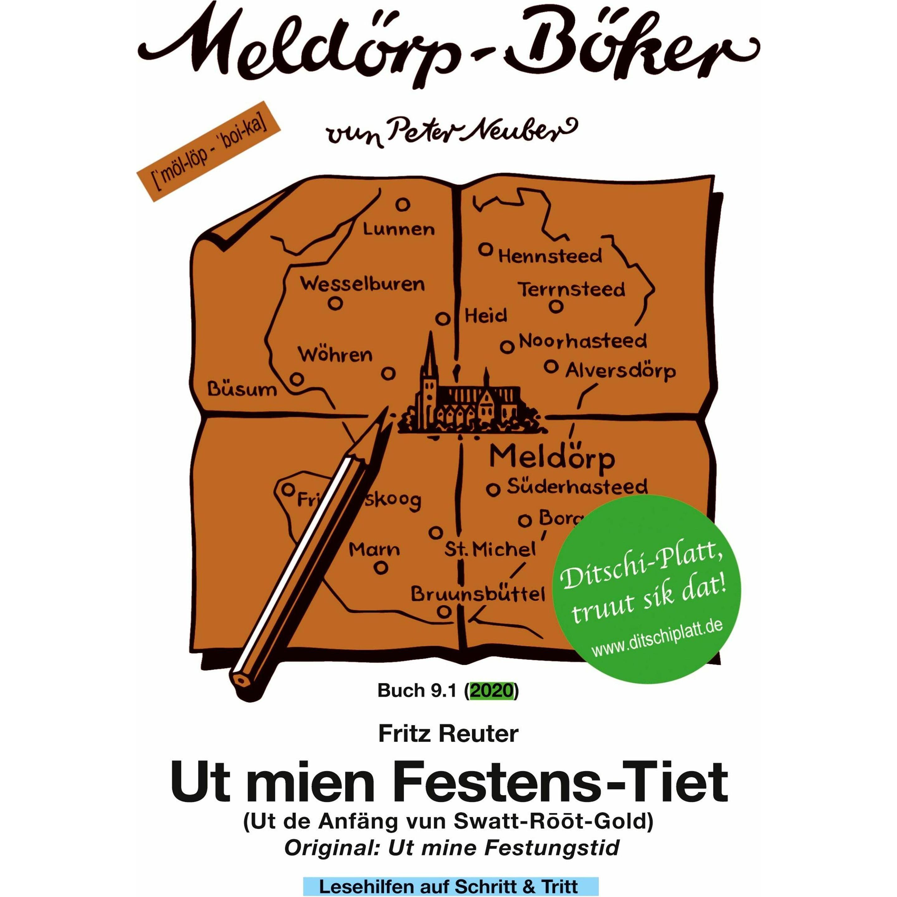 Ut mien Festens-Tiet, Sachbücher von Fritz Reuter, Peter Neuber, Manfred Schlüter (Cover-Grafik), Peter Neuber (ins Dith...