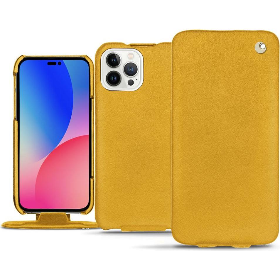 Thumbnail - Noreve Lederschutzhülle vertikal (Apple iPhone 14 Pro Max), Smartphone Hülle, Orange