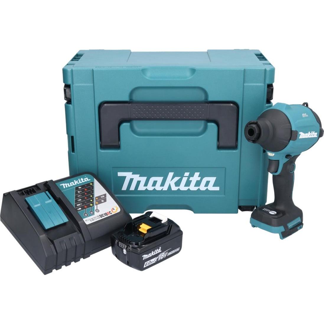 Thumbnail - Makita, Laubsauger + Laubbläser, DAS 180 RG1J Akku Gebläse 18 V Brushless + 1x Akku 6,0 Ah + Ladegerät + Makpac (Akkub...