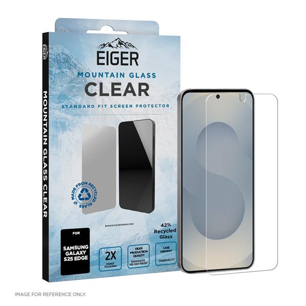Produktbild Eiger Display-Glas Standard Fit Mountain Glass Clear (1 Stück, Samsung Galaxy S25 Edge)