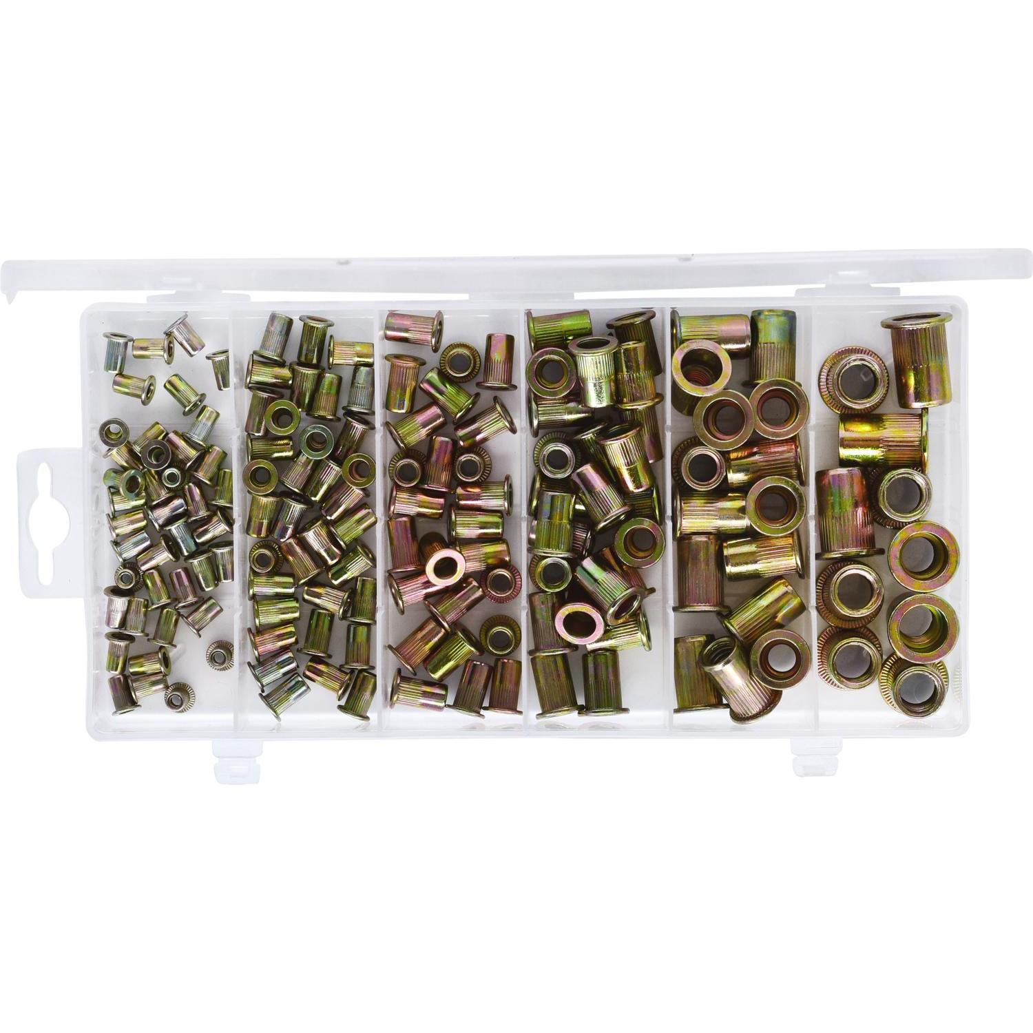 Thumbnail - KS Tools, Nieten, Sortiment Gewindenieten, Stahl, M3x9mm-M10x21mm, 150-tlg
