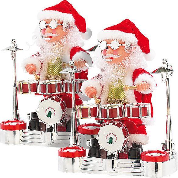 Immagine prodotto Infactory Set di 2 tamburi canterini di Babbo Natale