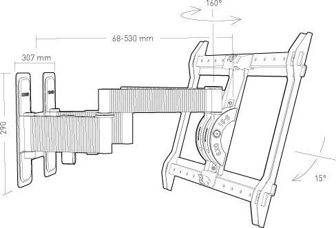 Image du produit Erard TW3 (Mur, 70 kg, 30" - 85")