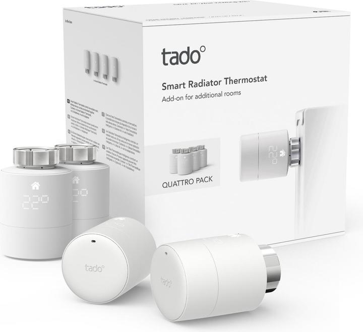 Immagine prodotto tado° Termostato radiatore intelligente - Quattro Pack