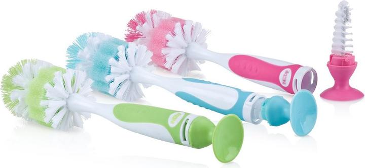 Nuby Flaschen- und Saugerbürste mit Saugfuss