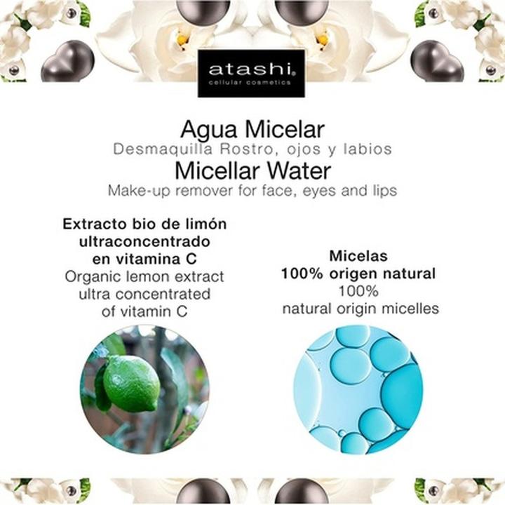 Image du produit Atashi CELULLAR COSMETIC aqua micelar 250 ml (Lingettes nettoyantes pour le visage, 250 ml)