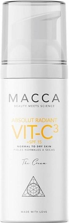 Actual product image Macca Cosmetics ABSOLUT RADIANT VIT-C3 cream SPF15 normal to dry skin 50 ml (Suntan cream, SPF 15, 50 ml)