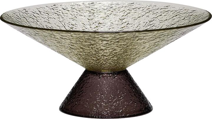 Hübsch Bonbon Glass Bowl Large Green/Brown