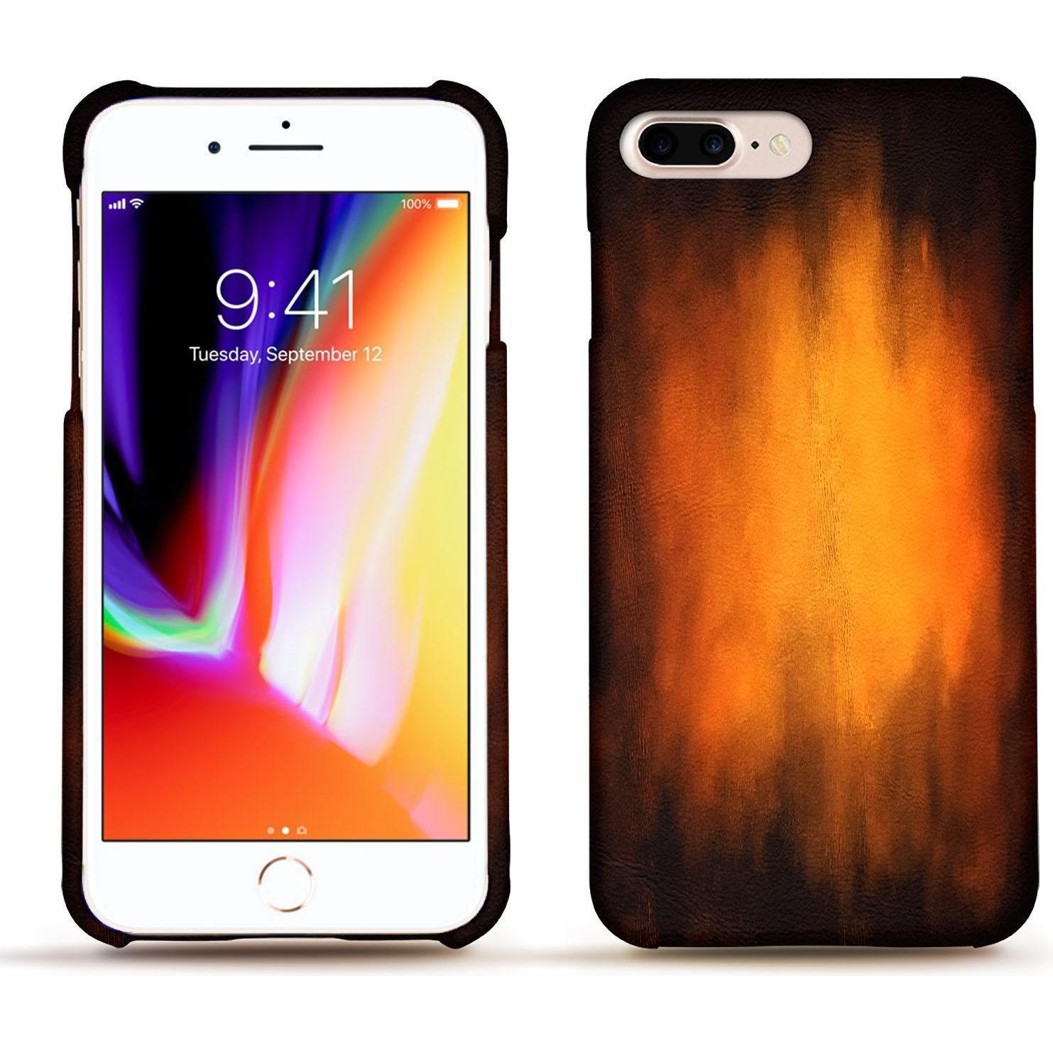 Noreve Lederschutzhülle (Apple iPhone 8 Plus), Smartphone Hülle, Violett