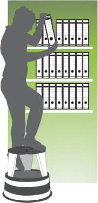 Image du produit Q-Connect Tabouret de bureau, mobile, plastique, gris (43 x 24.50 x 44 cm)