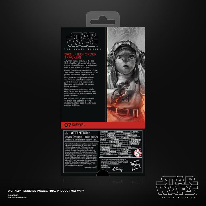 Produktbild Hasbro Star Wars: The Acolyte Black Series Actionfigur Bazil (Jedi Order Tracker) 10 cm