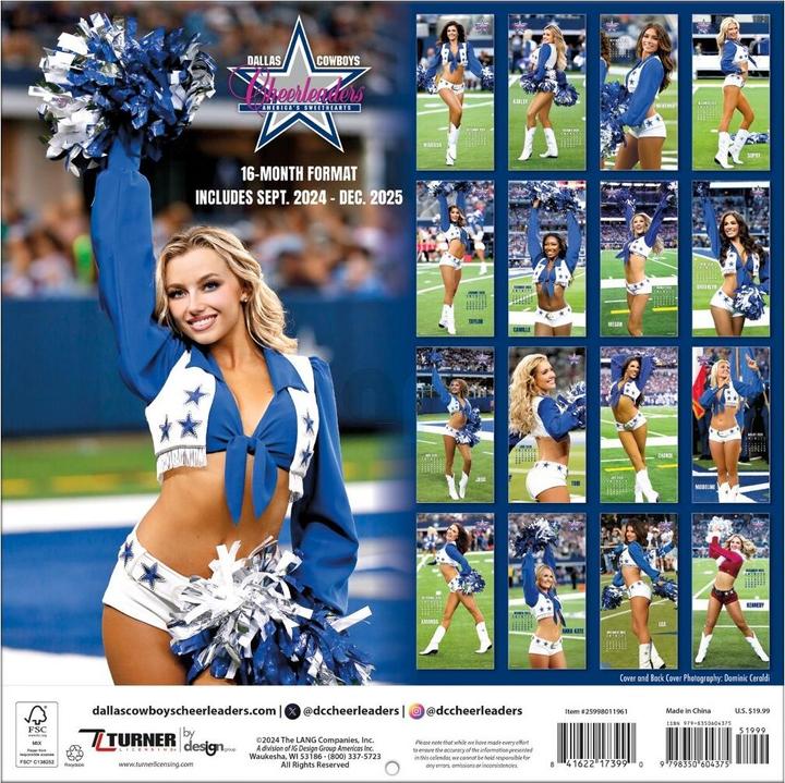 Image du produit NFL - Dallas Cowboys Cheerleaders - Calendrier mural de l'équipe 30,5 x 30,5 cm 2025 (30,5 x 30,5 cm, Français, Italien, Espagnol, Allemand, Anglais)
