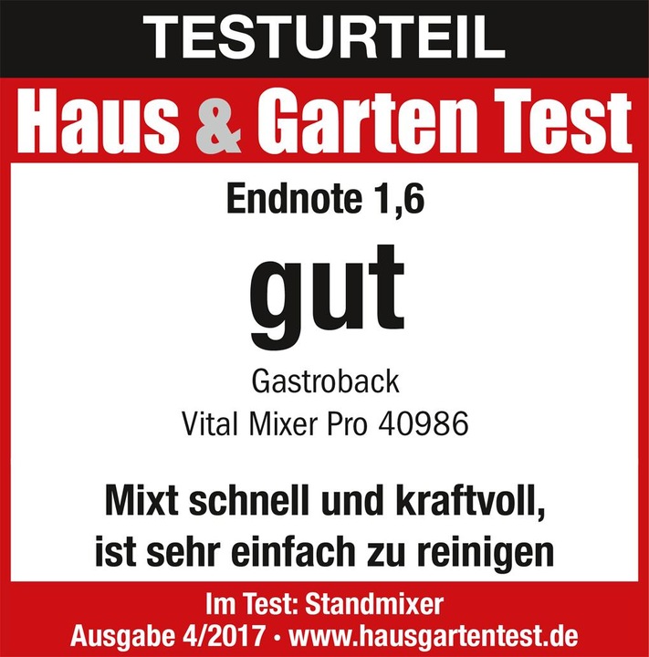 Produktbild Gastroback Vital Pro (CH-Stecker, 1000 W)