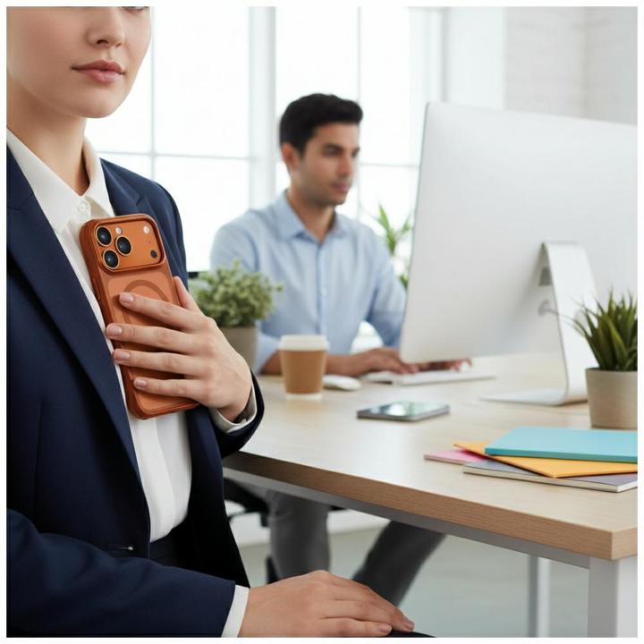 Produktbild Etuui Case UNIQ Veren for iPhone 17 Pro Max Magclick Charging orange (Apple iPhone 17 Pro Max)