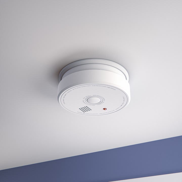 Produktbild Brandson Rauchmelder, wechselbare 9V Blockbatterie, Smoke Detector, LED, TÜV geprüft & EN14604 Zertifiziert