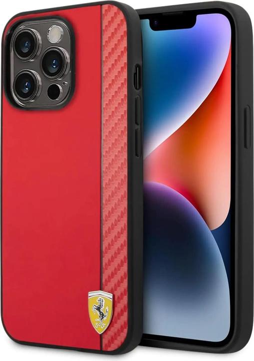 Actual product image Ferrari FEHCP14LAXRE iPhone 14 Pro 6.1" czerwony/red hardcase Carbon (Apple iPhone 14 Pro)