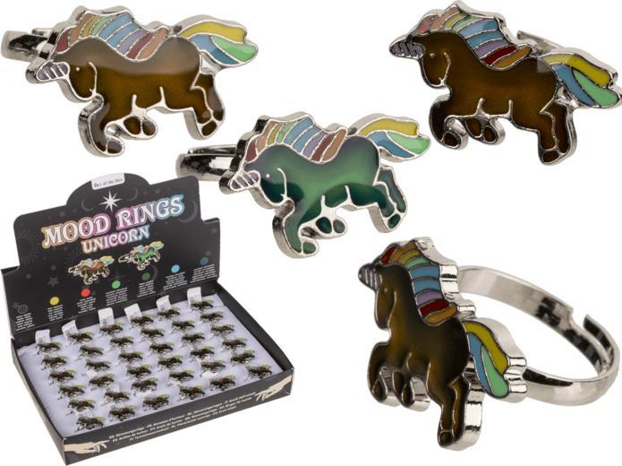 Out of the blue Stimmungsring Einhorn - Einheitsgrösse assortiert 1 Ring (One Size)