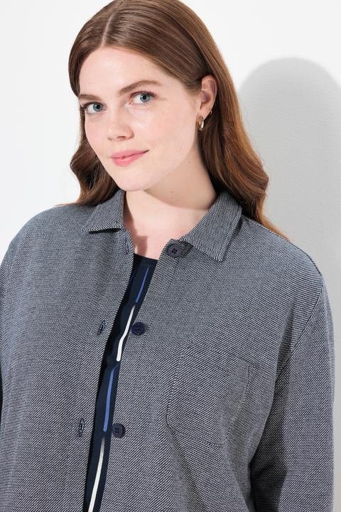 Actual product image Ulla Popken Eco Cotton Sweat Shacket (60)